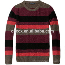 15ASW1021Fashion colorful stripped mens wool sweater